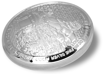 Convex Silver coin.