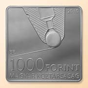 Hungary. László Jószef Biro; face value: 1000 HUF; material: CuNi; weight: 14 g; 28,43x28,43 mm; date of issue: September 29th, 2010; designer: György Szabo; mintage: 10.000 uncirculated; 10.000 proof.