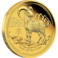 2015 Year of the Goat Gold Proof Coin. Available as 1oz, ¼oz and 1/10 oz Gold Proof Coin or as Three-Coin Set:
Australia/ 100 AUD/ 1oz Gold 99.99/ 31.112 g/ 39.34 mm/ Designer: Natasha Muhl/ Mintage: 6,000 //
Australia/ 25 AUD/ ¼oz Gold 99.99/ 7.777 g/ 22.6 mm/ Designer: Natasha Muhl/ Mintage: 8,000 //
Australia/ 15 AUD/ 1/10oz Gold 99.99/ 3.111 g/ 18.6 mm/ Designer: Natasha Muhl/ Mintage: 8,000.