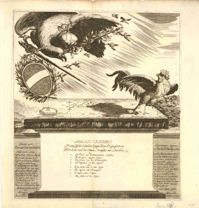 Broadside on Occupation of Alsace. A broadside on the occupation of Alsace by the French, expressing hopes that the area will become German again, Anon. Print, c.1678. © The Trustees of the British Museum.