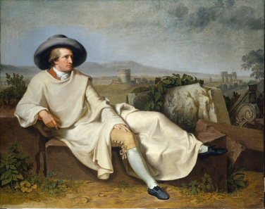 Johann Heinrich Wilhelm Tischbein (1751-1829), Goethe in der römischen Campagna (Goethe in the Roman Campagna). Oil on canvas, 1787. Städel Museum, Frankfurt am Main. © U. Edelmann, Städel Museum, ARTOTHEK.