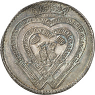 Lot 5092: HORN COLLECTION - SAXE-WEIMAR. William (1640-1662). 1/2 reichsthaler 1654, Weimar, on the taking over of the presidency of the University of Jena by Bernhard of Saxe-Jena. Schnee 372. Very rare. First strike. About uncirculated. Estimate: 5,000,- euros. Hammer price: 13,000,- euros.