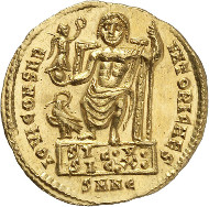 Lot 9099: LICINIUS II (317-324). Aureus, 321/322, Nicomedia. RIC 42. Very rare. Extremely fine. Estimate: 60,000,- euros. Hammer price: 77,500,- euros.