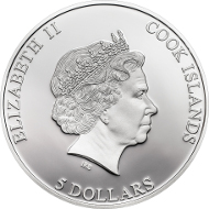 Cook Islands/ 5 Dollars/ 1 oz Silver .925/ 50 mm/ Mintage: 1744.