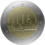 Latvia/ 8.5 g/ 25.75 mm/ Designer: Henrihs Vorkals and Janis Strupulis/ Mintage: 1,000,000, plus 5,000 (BU).