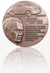 The new Porsche medal high relief version in bronze.
