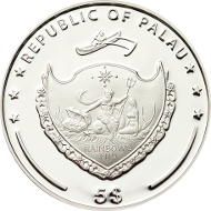 Palau, 5 Dollar, 2015, Silver .925, 1 oz. 38,61 mm, Proof. Mintage: 2015 pieces.