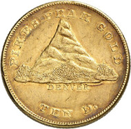 USA / COLORADO. 10 dollars 1860. PIKE'S PEAK GOLD. Issued by Clark, Gruber & Co., Denver. Fb. 19. Very rare. Auction sale Künker 258 (January 29, 2015), 797. Estimated at 20,000 euros.