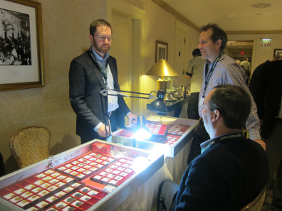 At the London Coin Gallery booth in the Palm Room. Photo: UK.