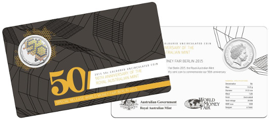 The new 50-cent coin celebrates the employees of the Mint who work as hard as bees.