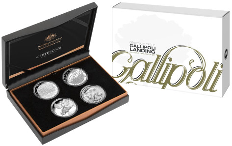 A joint project of the mints of Australia, Turkey, and Great Britain, and of New Zealand Post recalls the fighting on the Gallipoli peninsula.