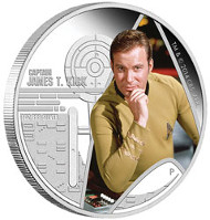 2015 Star Trek Coin Series - Captain James T. Kirk 1oz Silver Proof Coin. TM & © 2015 CBS. ARR.