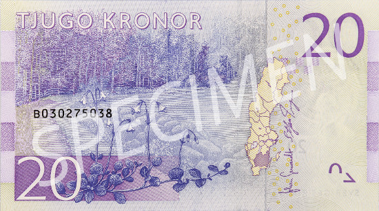 New 20-krona banknote.