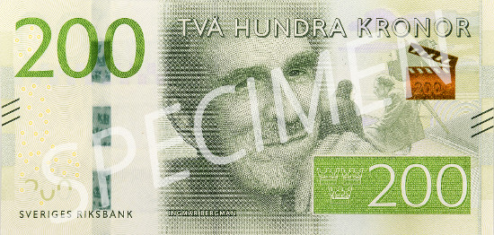 New denomination: 200-krona banknote.
