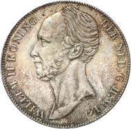 Lot 647: NETHERLANDS - KINGDOM. William II, 1840-1849. 1 gulden 1840, Utrecht. Schulman 518. Ex Horn Collection. Extremely rare. Extremely fine to brilliant uncirculated. Estimate: 30,000,- euros. Hammer price: 120,000,- euros.