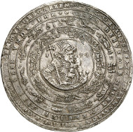 Lot 41: HORN COLLECTION - BRUNSWICK-WOLFENBÜTTEL. Julius II, 1568-1589. Löser of 10 reichsthaler 1574, Heinrichstadt (Wolfenbüttel). Welter 548. Extremely rare. Very fine to extremely fine. Estimate: 50,000,- euros. Hammer price: 95,000,- euros.