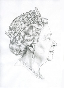 Winning coin portrait of The Queen. © The Royal Mint.