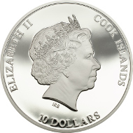 Cook Islands / 2015 / 10 Dollars / Silver .925 / 50 g / 50 mm / Proof / Mintage: 1000 pcs.