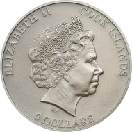 Cook Islands / 2015 / 5 Dollars / Silver .999 / 1 oz / 38.61 mm / Antique-Finish / Mintage: 999 pcs.