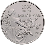 Hungary / 2015 / 2,000 forint / CuNi / 37 mm / 23,7 g / Design: Mihály Fritz / Mintage: 5,000.