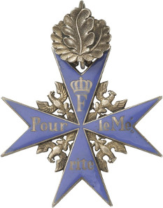Lot 95: ORDERS / GERMANY. Prussia. Order pour le mérite, awarded to Admiral Reinhard Scheer in 1916 (1863-1928). II-III. Estimate: 10,000,- euros. Hammer price: 32,000,- euros.