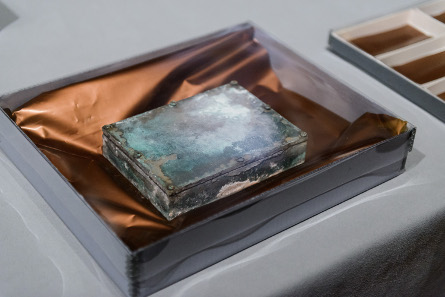 The time capsule prior to opening. Photograph © Museum of Fine Arts, Boston.