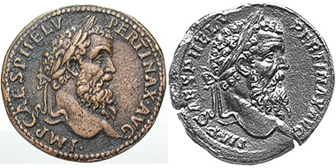Fig. 1 and 2: On the left the Paduan - on the right the original from the Bally Collection, Münzen und Medaillen AG, Basel 93 (2003), 200