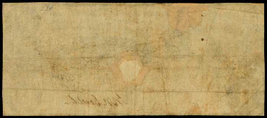 T-27. Confederate Currency. 1861 $10. PCGS Very Fine 25 Apparent. Hole Punch Cancelled, Cancellations Rebuilt, Design Redrawn. Price Realized: $8,812.50.