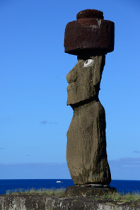 Moai on Rapa Nui. Adam Stanford © Aerial-Cam Ltd for RNLOC.
