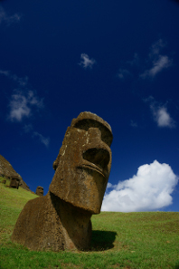 Moai on Rapa Nui. Adam Stanford © Aerial-Cam Ltd for RNLOC.