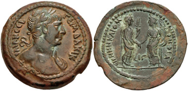 Egypt, Alexandria. Trajan. AD 98-117. Drachm. Dated RY 16 (AD 112/113). Köln 603-4 var.; Dattari (Savio) 7009; K&G 27.445; Emmett 450.16. Near EF. Ex Nomos FPL Winter-Spring 2012. Price: $6750.