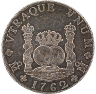 8 Real Coin, Mexico, 1762. Image courtesy of the National Museum of American History.