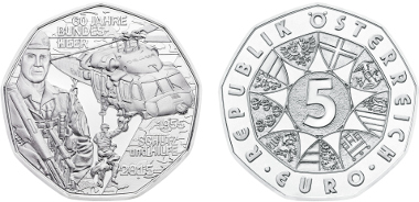 Austria / 2015 / 5 euro / Silver Ag 800 / 28.50 mm / 10 g / Design: Helmut Andexlinger (obverse) and Herbert Waehner (reverse) / Mintage: 50,000.