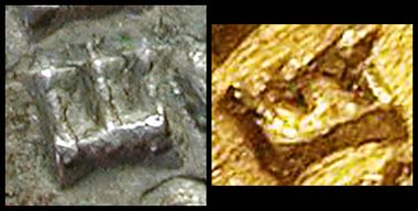 Fig. 8 and 9: On the left the fake, on the right the original