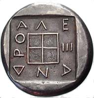 Fig. 10: Fancyful fake of an octodrachm of Alexander I of Macedonia