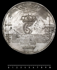 Off-metal strike of the medal in silver. Photo: National Museum of Denmark.