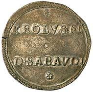 Emergency coin, issued on the occasion of the Siege of Nice in 1543.
