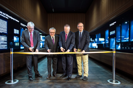 Ribbon-cutting, on the occasion of the inauguration of the permanent exhibition of the Coin Cabinet on June 6, 2015. Photo: Oliver Killig. Copyright: Staatliche Kunstsammlungen Dresden.