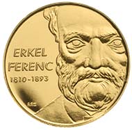 Fineness: Au .999 - Face value: 5.000 HUF - Diameter: 11 mm -
Weight: 0.5 g - Mintage: 10.000 pcs Proof-like - Designer: László Szlávics Jr.
