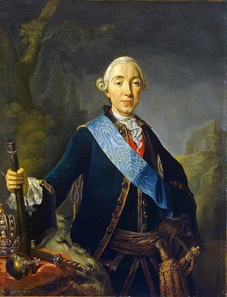 Coronation portrait of Peter III of Russia, by Lucas Conrad Pfandzelt, 1762.