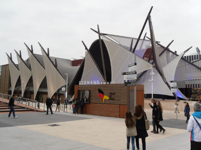 Germany's pavilion presents its ideas of nutrition and food production in the future under the motto of 'Be active'. Photograph: courtesy Michael Alexander - LBMRC UK.