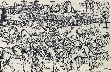 Eduard Schön, Engraving of the sieg of Köszeg in 1532, undated.