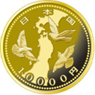 Japan / 2015 / 10,000 yen / Pure Gold / 15.6g / 26.0mm / Mintage: 14,000.