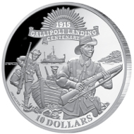 Kiribati / 2015 / $10 / Silver 500/1000 / 10g / 26mm / Mintage: 150,000.