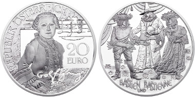 Austria / 2015 / 20 Euros / Silver .900 / 20 g / 34 mm / Designers: Helmut Andexlinger and Thomas Pesendorfer / Mintage: 50,000.