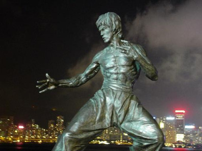 Statue of Bruce Lee at the Avenue of Stars, Hong Kong.