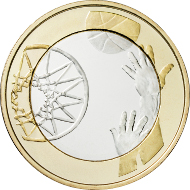 Finland / 5 euros / 9.8 g / 27.25 mm / Design: Nora Tapper / Mintage: 50,000 (UNC), 10,000 (proof).