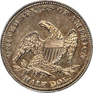 10108: 1839-O Capped Bust Half Dollar. Reeded Edge. HALF DOL. GR-1. Repunched Mintmark. Branch Mint Specimen-62 (PCGS). Price Realized: $105,750.