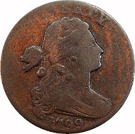 Draped Bust Large Cent, 1799, LDS, 1¢, VG10 , PCGS. Price: $11,000.
