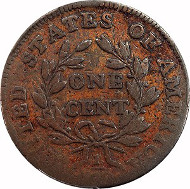 Draped Bust Large Cent, 1799, LDS, 1¢, VG10 , PCGS. Price: $11,000.